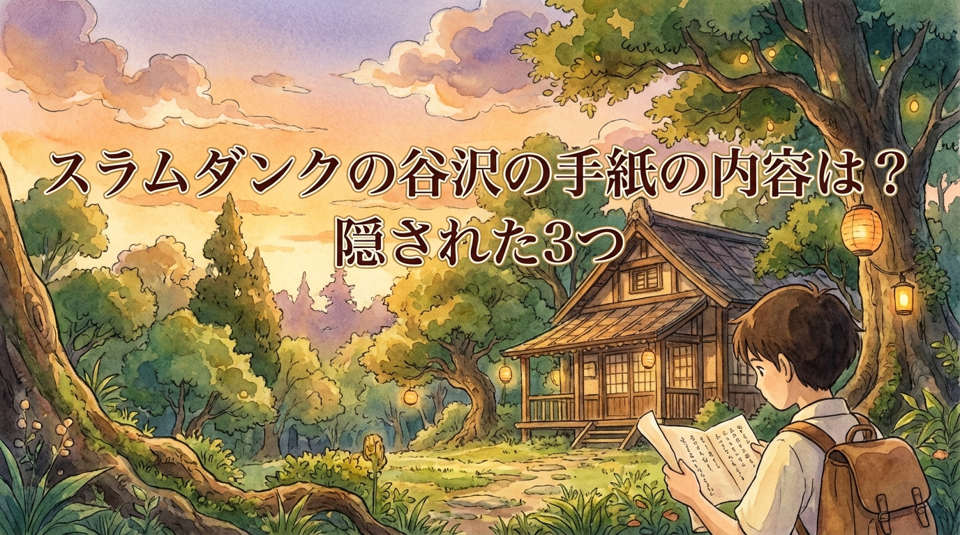 スラムダンクの谷沢の手紙の内容は？隠された3つの理由を徹底解説！