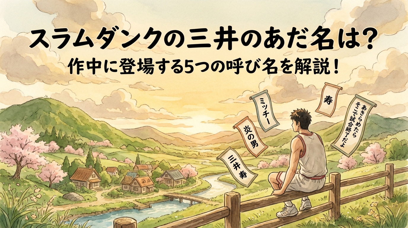 スラムダンクの三井のあだ名は？作中に登場する5つの呼び名を解説！