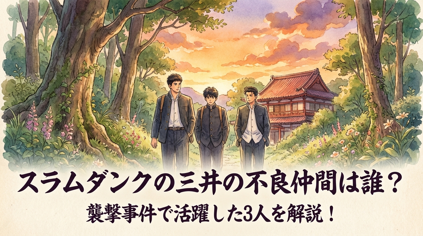 スラムダンクの三井の不良仲間は誰？襲撃事件で活躍した3人を解説！