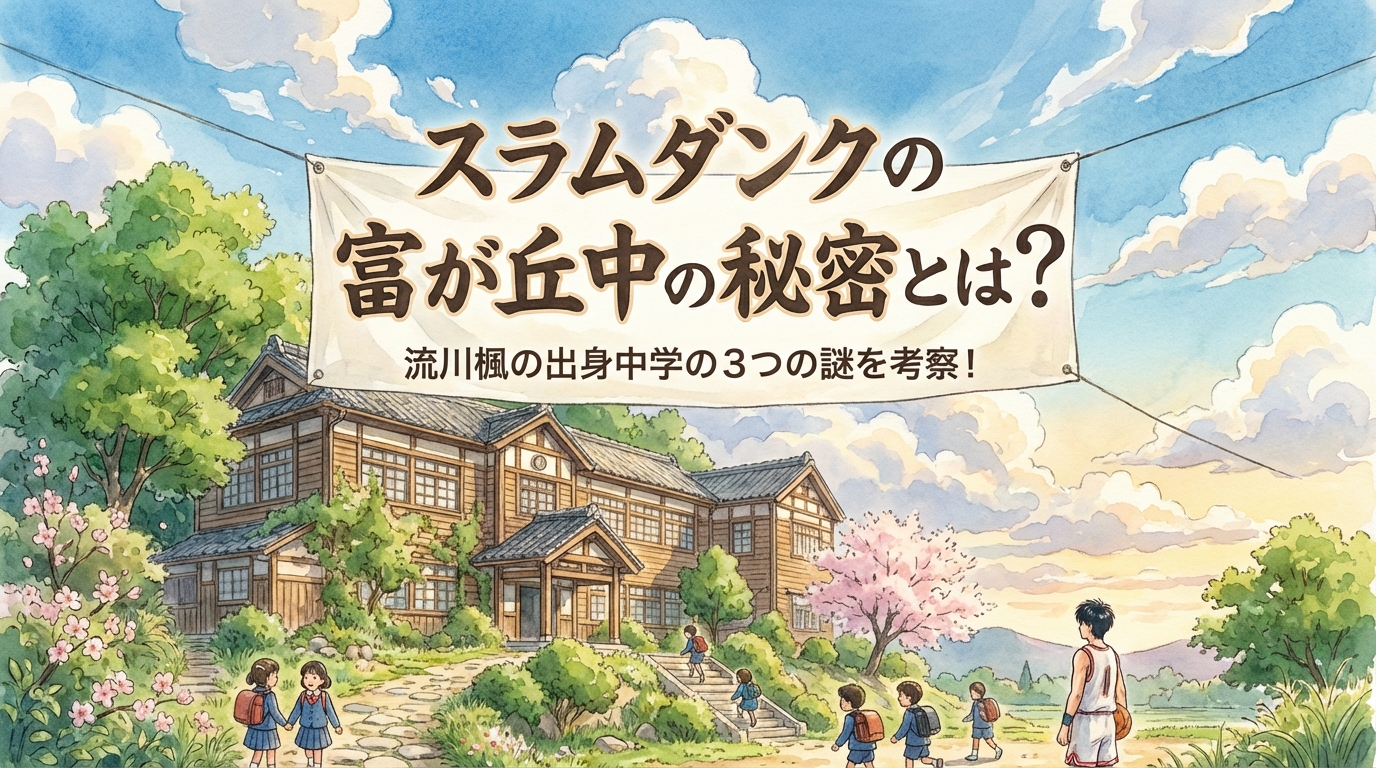 スラムダンクの富が丘中の秘密とは？流川楓の出身中学の3つの謎を考察！