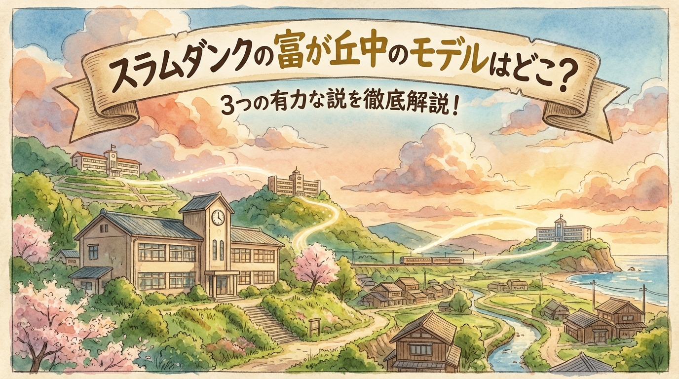 スラムダンクの富が丘中のモデルはどこ？3つの有力な説を徹底解説！