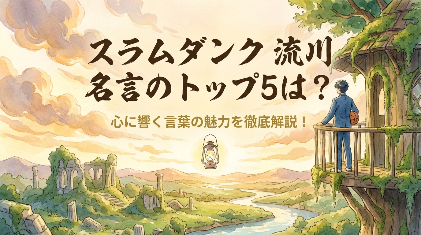スラムダンク 流川 名言のトップ5は？心に響く言葉の魅力を徹底解説！