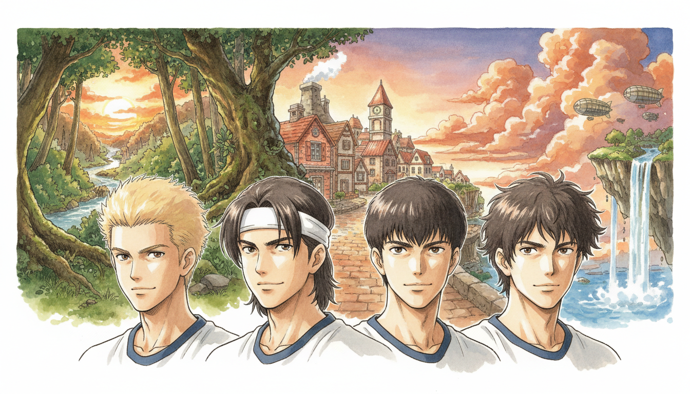 スラムダンクの三井の髪型は大きく分けて4つのスタイルがあります