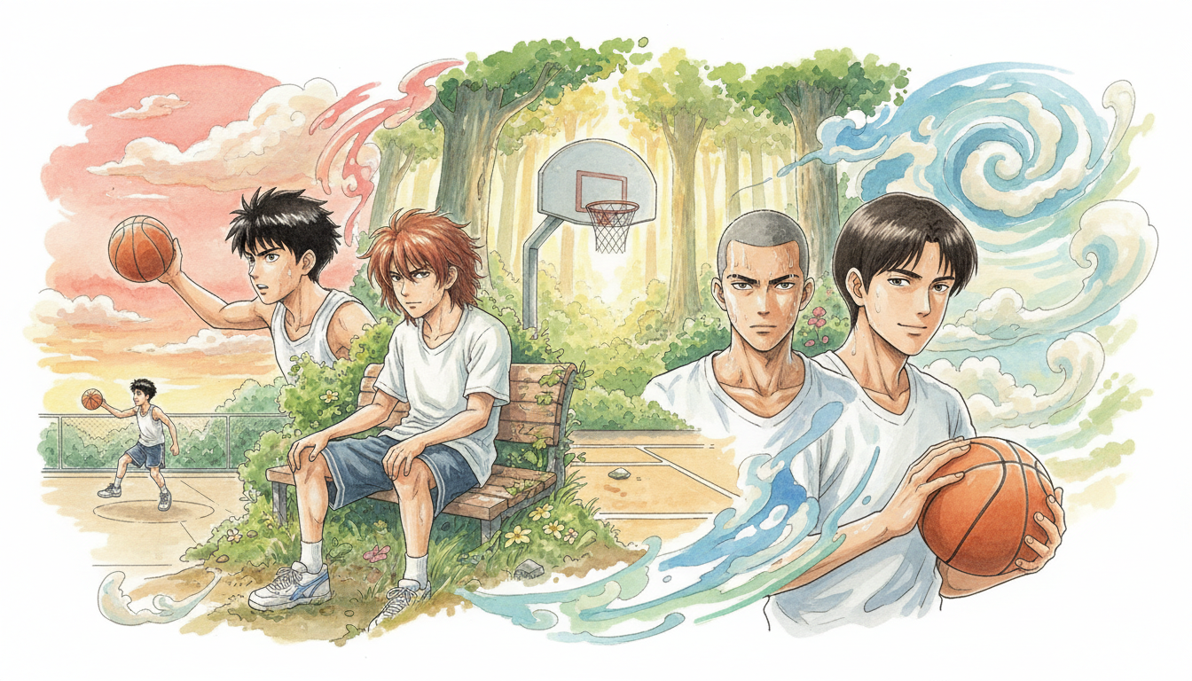 三井の髪型はキャラクターの成長そのものと言えます