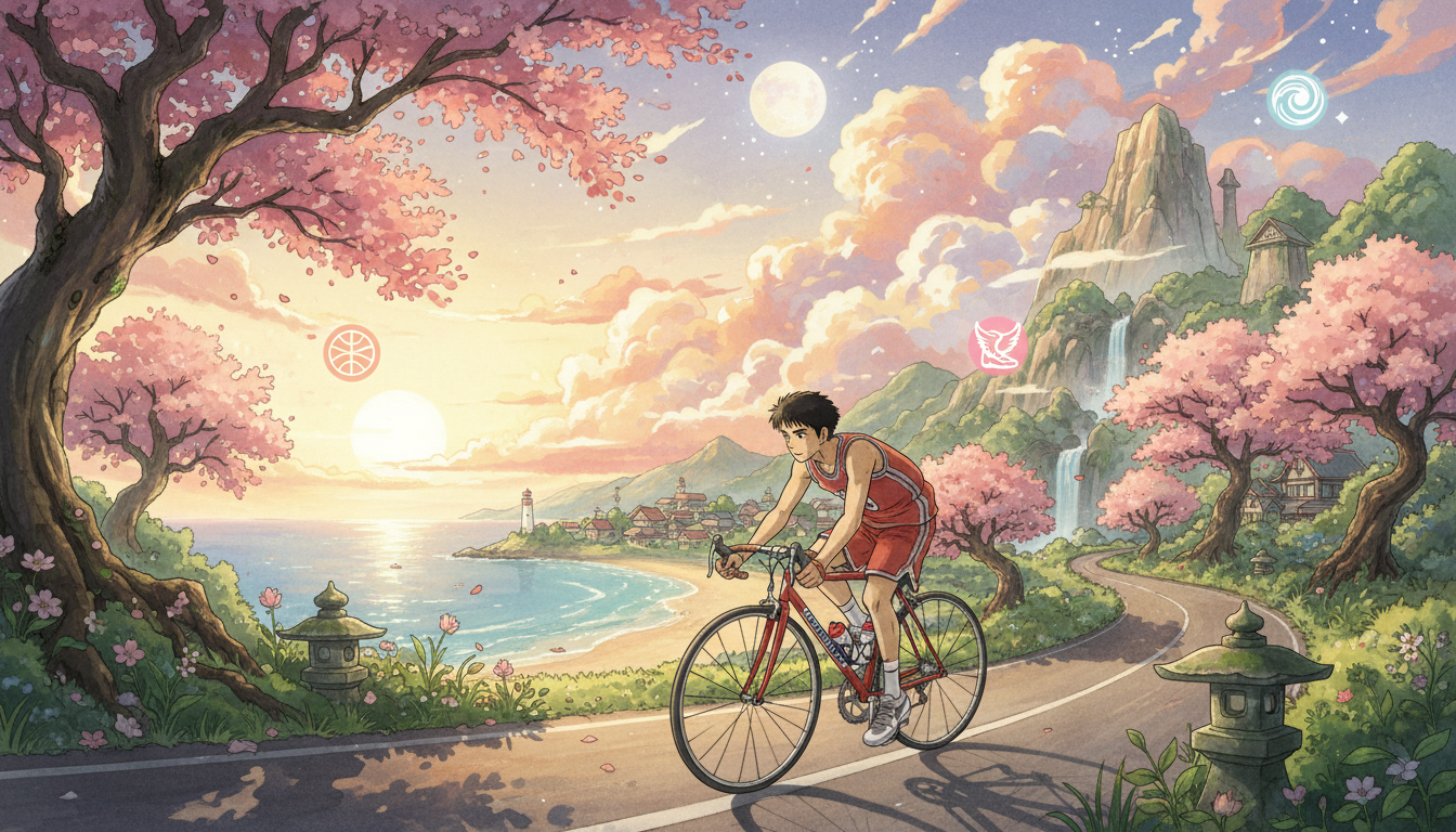 流川の自転車はPanasonic製ロードバイク！名シーンを彩る最高のアイテム